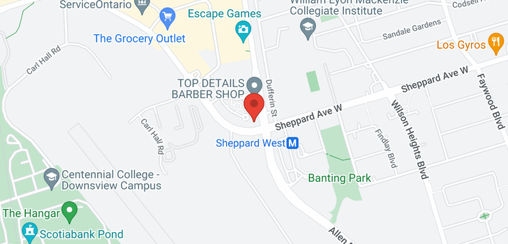 map of #711 -1060 SHEPPARD AVE W